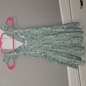 Baby Girl Green Floral Dress